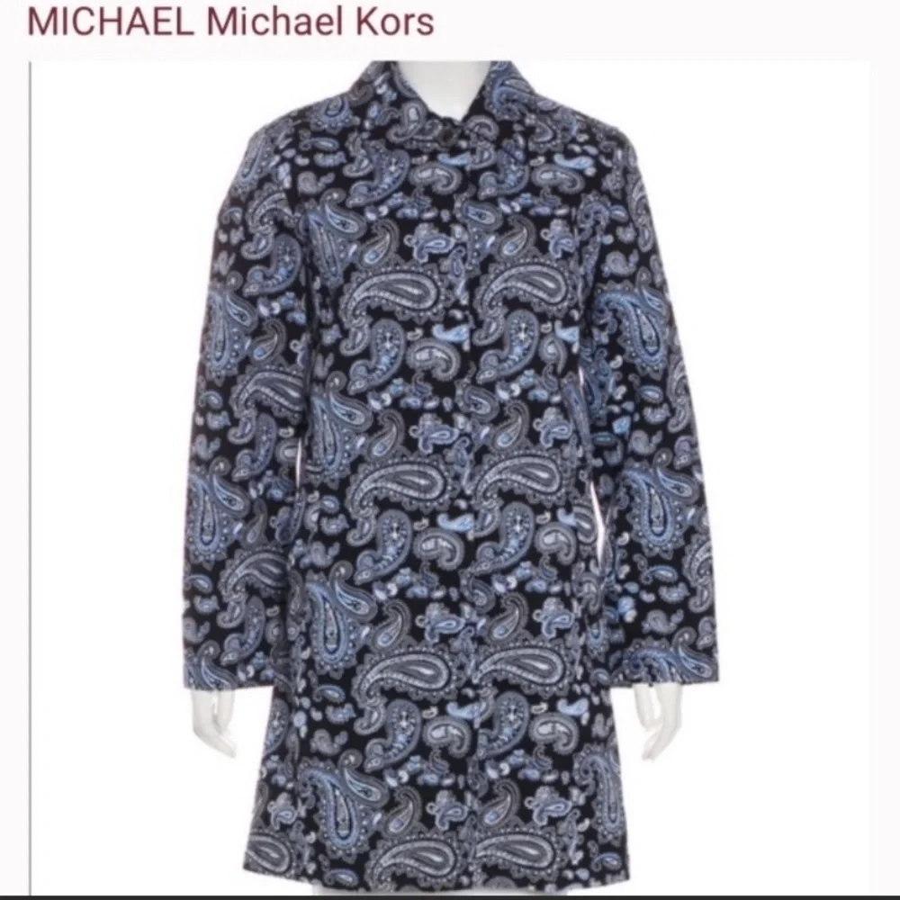 Michael Kors Paisley Knee Length Coat 🧥